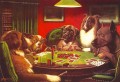 Dogs Playing Poker red